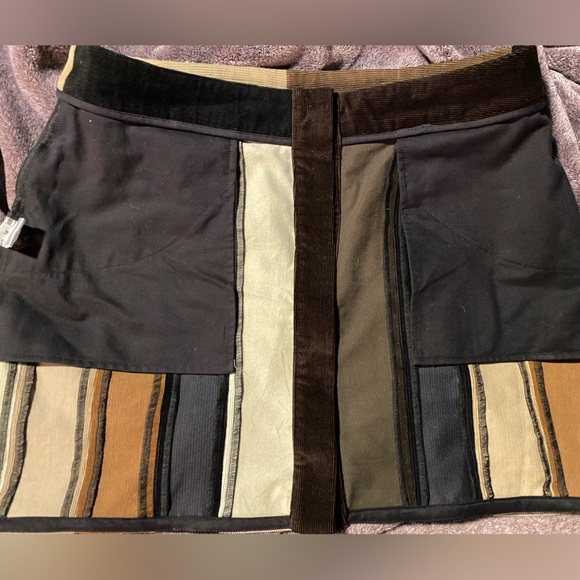 E.L.V. Denim CORDUROY STRIPE MINI SKIRT UK 14 US 10 - Picture 6 of 11